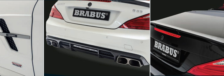 BRABUS Heckschürze aus Sichtcarbon matt oder glänzend BRABUS rear skirt visible carbon fibre matt or gloss finish BRABUS Heckspoiler / BRABUS rear spoiler